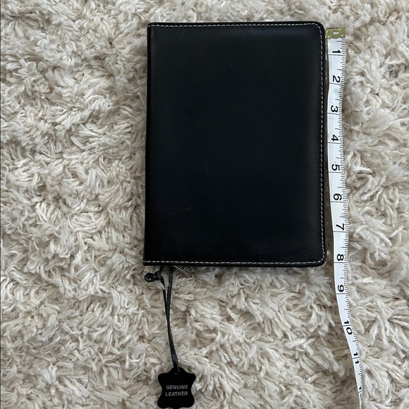 Black Leather and Beige Suede Travel Jewelry Organizer - Picture 5 of 5